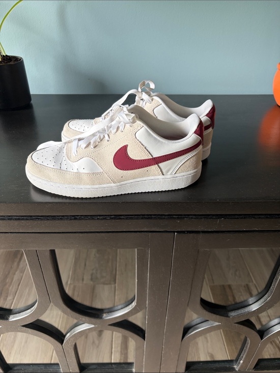 Nike Shoes - Nike Low-Top Sneakers in White, Cream & Burgundy